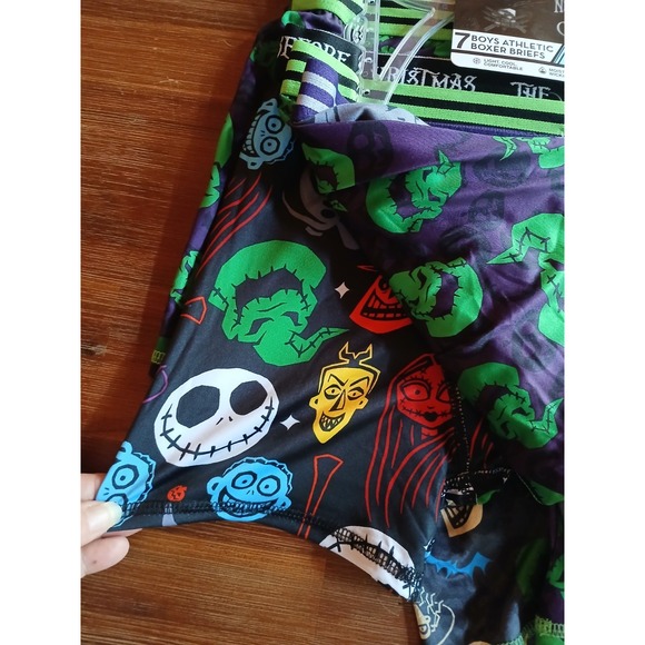 The Nightmare Before Christmas 7 pairs of boys boxer briefs size 12 New - Picture 6 of 9